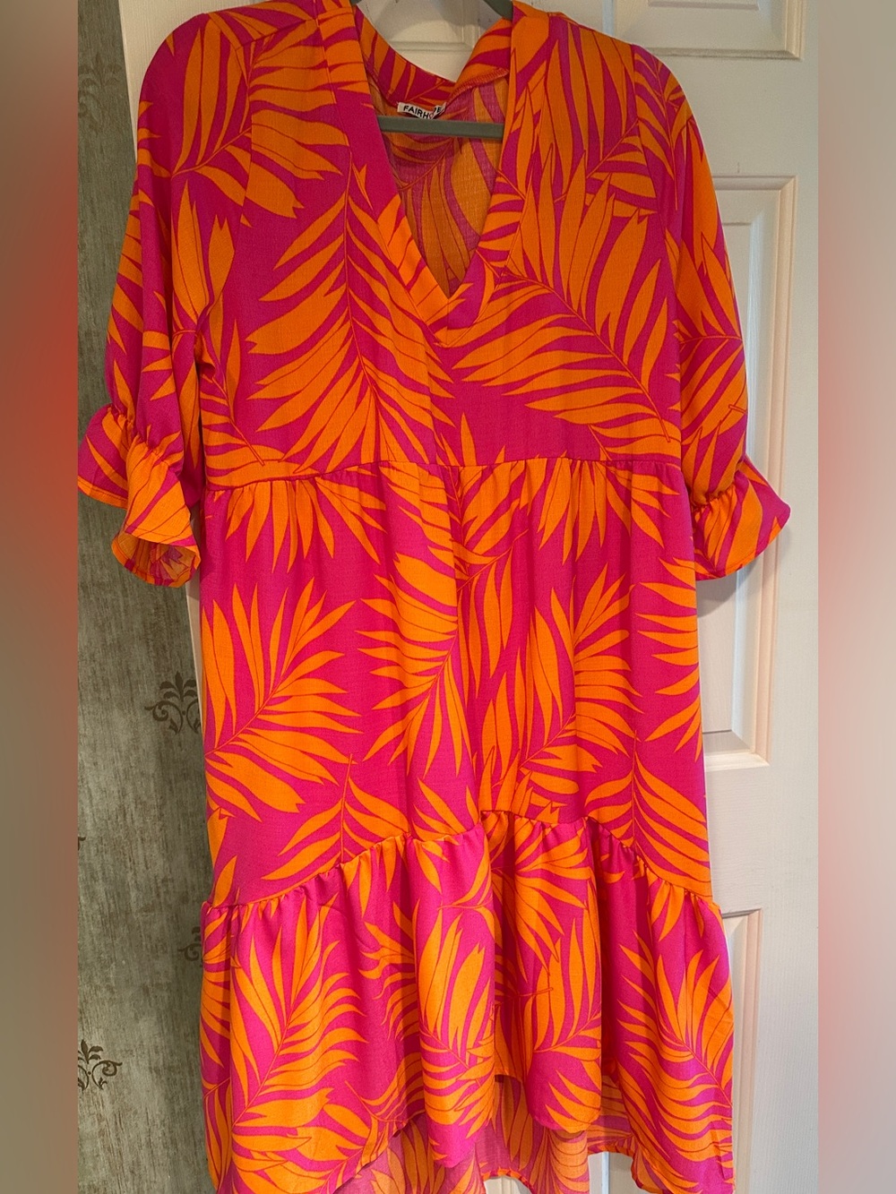 Never had chance to wear.  A bit too large for me now.  Pretty tropical print